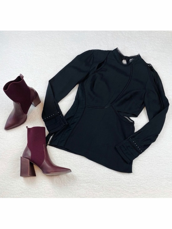 3.1 Phillip Lim Tops - 3.1 PHILLIP LIM • Black Cutout Long Sleeve Blouse, 0
